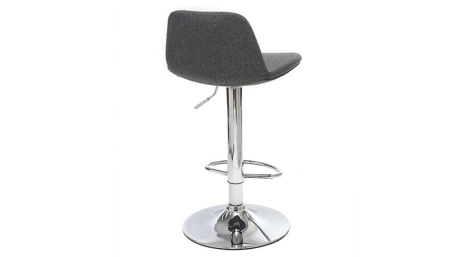 Chaise & Tabouret Miliboo Tabouret De Bar | Tabourets De Bar Design Tissu Gris Fonc (Lot De 2) Zack