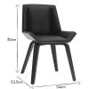 Chaise & Tabouret Miliboo Chaise Design | Chaise Design Noir Et Bois Fonc Noyer Melkior