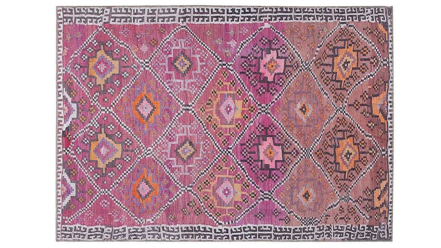 D Co Miliboo | Tapis Ethnique Rose Motifs L160 X L230 Cm Alev