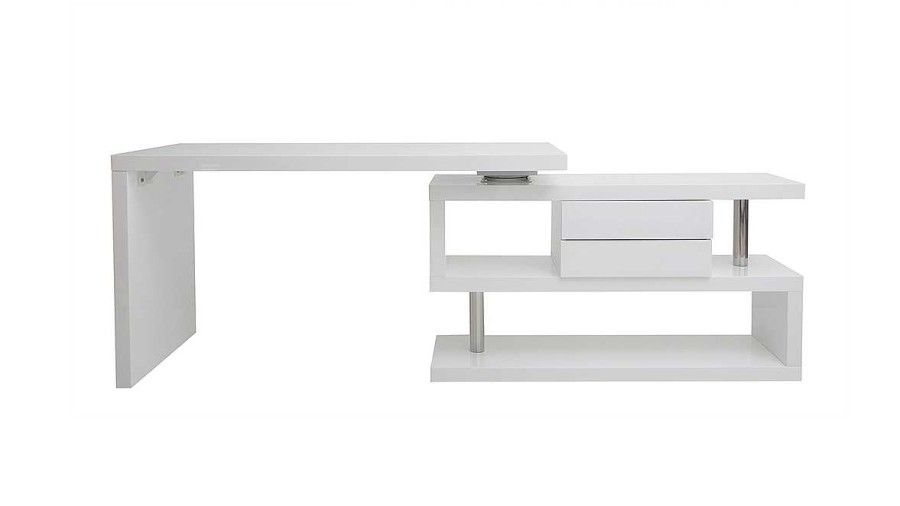 Bureau Miliboo Rangement Bureau | Caisson De Rangement 2 Tiroirs Blanc Laqu Max