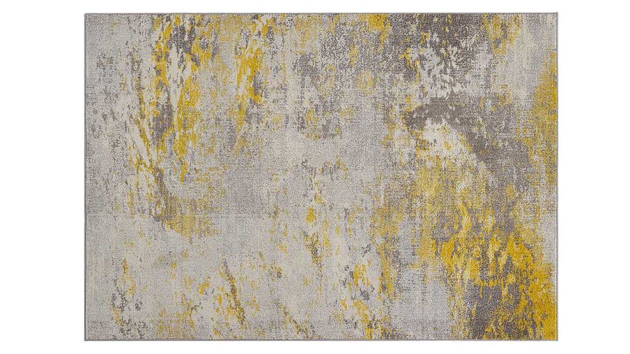 D Co Miliboo | Tapis Rectangulaire Motif Abstrait Jaune 160 X 230 Cm Caps