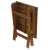 Jardin Miliboo | Table Basse De Jardin Pliante En Bois Massif L40 Cm Itza