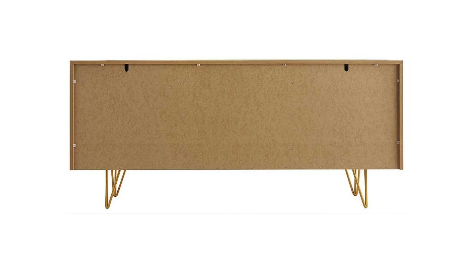 Rangement Miliboo | Buffet Design Grav Finition Bois Clair Ch Ne Et M Tal Dor 3 Portes L160 Cm Ozen