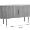 Rangement Miliboo | Buffet Vintage En Bois Fonc Noyer 2 Portes Coulissantes L138 Cm Epic