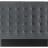 Chambre Miliboo | T Te De Lit Capitonn E Gris Fonc L160 Cm Halciona