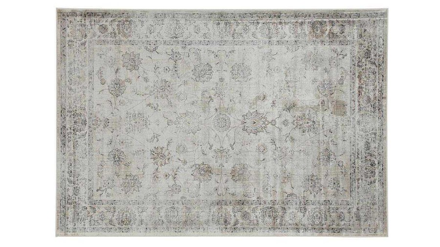 D Co Miliboo | Tapis Vintage En Viscose Avec Motifs Gris 160 X 230 Cm Ryad