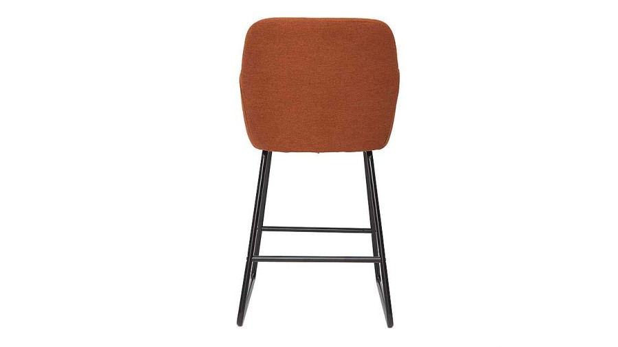 Chaise & Tabouret Miliboo Tabouret De Bar | Tabourets De Bar En Tissu Effet Velours Terre Br L E H65 Cm (Lot De 2) Amika