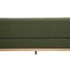 Canap & Fauteuil Miliboo Canap Design | Canap Scandinave 3 Places En Tissu Vert Kaki Et Bois Clair Yoko