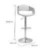 Chaise & Tabouret Miliboo Tabouret De Bar | Tabourets De Bar Design R Glables En Polyur Thane Blanc Et Bois Clair (Lot De 2) Eustache