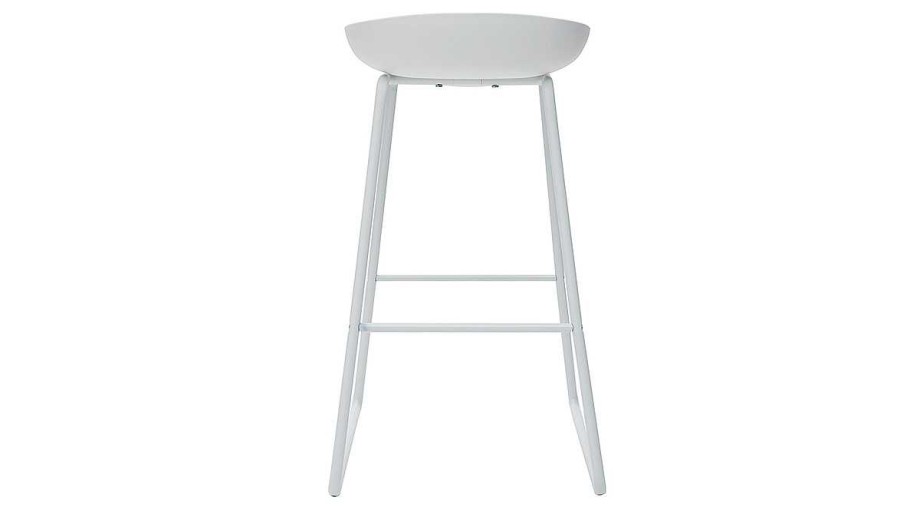 Chaise & Tabouret Miliboo Tabouret De Bar | Tabourets De Bar Design Blancs H75 Cm (Lot De 2) Pebble