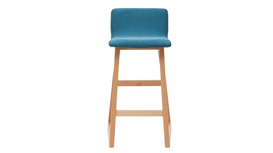 Chaise & Tabouret Miliboo Tabouret De Bar | Tabourets De Bar Scandinaves Bleu Canard 65 Cm (Lot De 2) Osaka