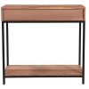 Table Miliboo | Console Avec Rangements 2 Tiroirs En Bois Massif Et M Tal Noir L80 Cm Axelle