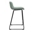 Chaise & Tabouret Miliboo Tabouret De Bar | Tabourets De Bar En Tissu Effet Velours Textur C Ladon Et M Tal Noir H65 Cm (Lot De 2) Boost