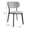 Chaise & Tabouret Miliboo Chaise Design | Chaises Scandinaves En Tissu Gris Clair Et Bois Fonc Noyer (Lot De 2) Fauvette