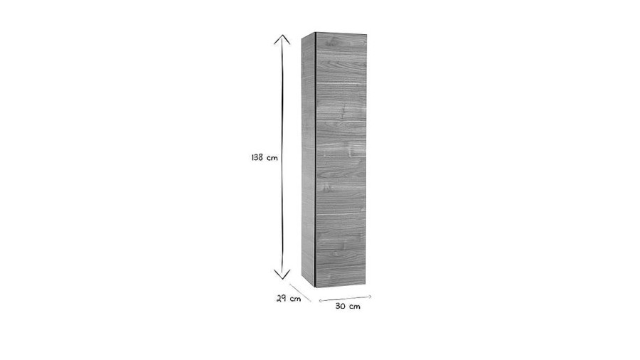 Bureau Miliboo | L Ment Mural Tv Vertical Finition Bois Clair L29 Cm Eternel