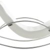 Canap & Fauteuil Miliboo Rocking Chair | Rocking Chair Design Blanc Et Acier Chrom Chesty