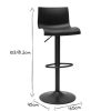 Chaise & Tabouret Miliboo Tabouret De Bar | Tabourets De Bar R Glables Design En M Tal Noir (Lot De 2) Ona