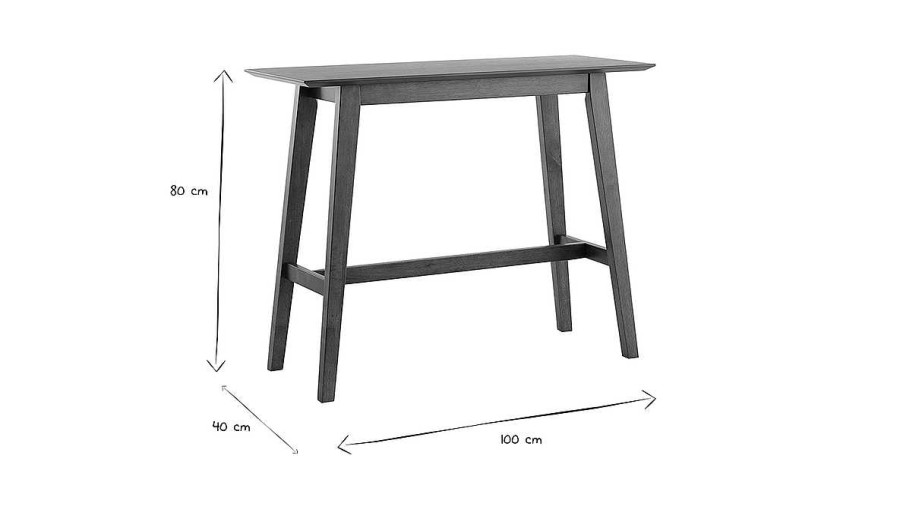 Table Miliboo | Console En Bois Fonc Noyer L100 Cm Russell