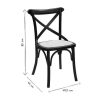 Chaise & Tabouret Miliboo Chaise Design | Chaises Bistrot En Bois Noir Et Cannage En Rotin (Lot De 2) Marcel