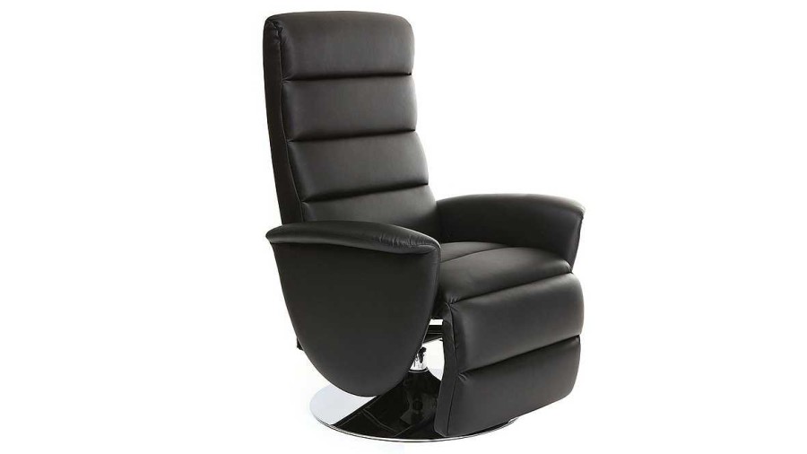 Canap & Fauteuil Miliboo Fauteuil Relax | Fauteuil Relax Manuel Noir Nelson