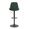 Chaise & Tabouret Miliboo Tabouret De Bar | Tabourets De Bar Design R Glables Velours Vert (Lot De 2) Holo