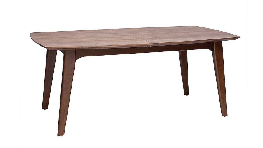 Table Miliboo Table Extensible | Table Extensible Rallonges Int Gr Es Rectangulaire En Bois Fonc Noyer L180-230 Cm Fifties