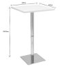 Table Miliboo | Table De Bar Design Carr E Blanche L60 Cm Jack