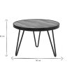 Table Miliboo | Table Basse Ronde Industrielle Bois Manguier Massif Et M Tal Noir D50 Cm Atelier