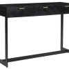 Table Miliboo | Console Design Avec Rangements 3 Tiroirs Noire Et M Tal L115 Cm Avidan