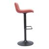 Chaise & Tabouret Miliboo Tabouret De Bar | Tabourets De Bar R Glables Pivotants 360° En Tissu Effet Velours Textur Terracotta Et M Tal Noir (Lot De 2) Boost