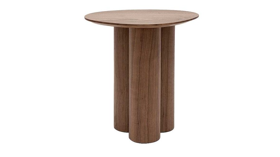 Table Miliboo | Table D'Appoint Design Bois Fonc Noyer L44 Cm Hollen