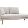 Canap & Fauteuil Miliboo Canap Design | M Ridienne Scandinave En Tissu Effet Velours Textur Beige Et Bois Clair Bertille