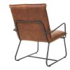 Canap & Fauteuil Miliboo Fauteuil Design | Fauteuil Vintage Marron Et M Tal Noir Mercy