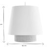 Luminaire Miliboo | Suspension Design Bi-Mati Re En Rabane Et Coton Blanc D40 Cm Jume