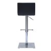 Chaise & Tabouret Miliboo Tabouret De Bar | Tabouret De Bar Design R Glable Noir Et Inox Bross Sheina