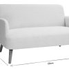 Canap & Fauteuil Miliboo Canap Design | Canap Scandinave 2 Places En Tissu Effet Laine Boucl E Blanc Et Bois Clair Isko