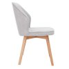 Chaise & Tabouret Miliboo Chaise Design | Chaises Design En Tissu Effet Velours Gris Et Bois Clair (Lot De 2) Fanette