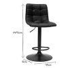 Chaise & Tabouret Miliboo Tabouret De Bar | Tabourets De Bar R Glables Design Noirs (Lot De 2) Maxwell