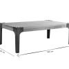 Table Miliboo | Table Basse Rectangulaire Industrielle Bois Manguier Massif Et M Tal Noir L100 Cm Madison