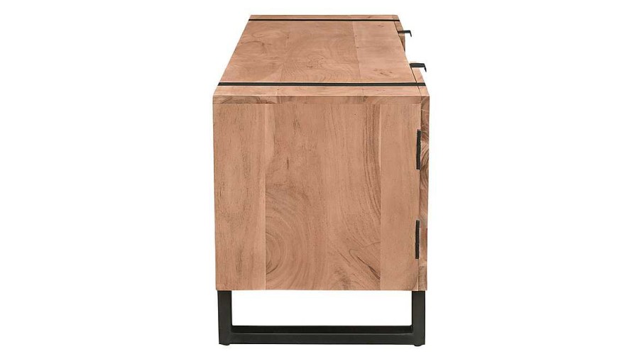 Rangement Miliboo Meuble Tv Design | Meuble Tv En Bois Massif Et M Tal Noir L150 Cm Alvaro