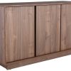 Rangement Miliboo | Buffet Vintage Finition Bois Fonc Noyer 3 Portes L138 Cm Como