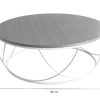 Table Miliboo | Table Basse Ronde Bois Clair Ch Ne Et M Tal Blanc D80 Cm Lace