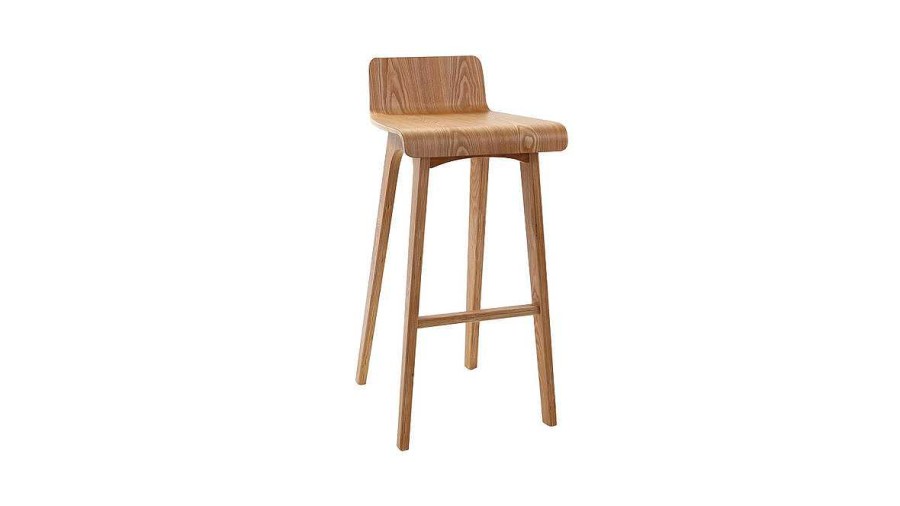 Chaise & Tabouret Miliboo Tabouret De Bar | Tabourets De Bar Scandinaves En Bois Clair H75 Cm (Lot De 2) Baltik