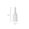 Luminaire Miliboo | Suspension Design En Rotin Blanc D19 Cm Philae