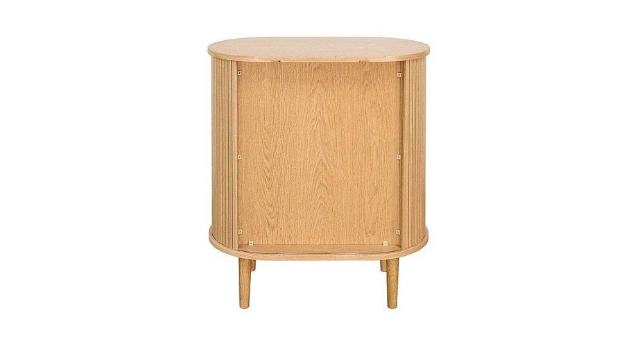 Rangement Miliboo | Buffet Haut Vintage Avec Portes Coulissantes Bois Clair Ch Ne L70 Cm Epic