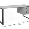 Bureau Miliboo Bureau Design | Bureau Avec Rangements 2 Tiroirs Industriel Bois Clair Ch Ne Et M Tal Noir L160 Cm Opal