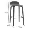 Chaise & Tabouret Miliboo Tabouret De Bar | Tabourets De Bar Vintage Bois Noir H68 Cm (Lot De 2) Obra