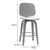 Chaise & Tabouret Miliboo Tabouret De Bar | Tabourets De Bar Design Pivotants Blancs Et Bois Clair H66 Cm (Lot De 2) Beck