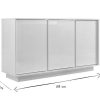 Rangement Miliboo | Buffet Design Blanc Laqu Brillant 3 Portes L138 Cm Como