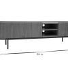 Rangement Miliboo Meuble Tv Design | Meuble Tv Design Bois Fonc Noyer Et M Tal Noir Avec Rangements L180 Cm Skye